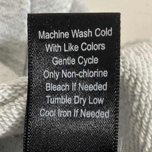 Allard State Gray Cropped Hoodie Sweatshirt Large - Picture 5 of 7